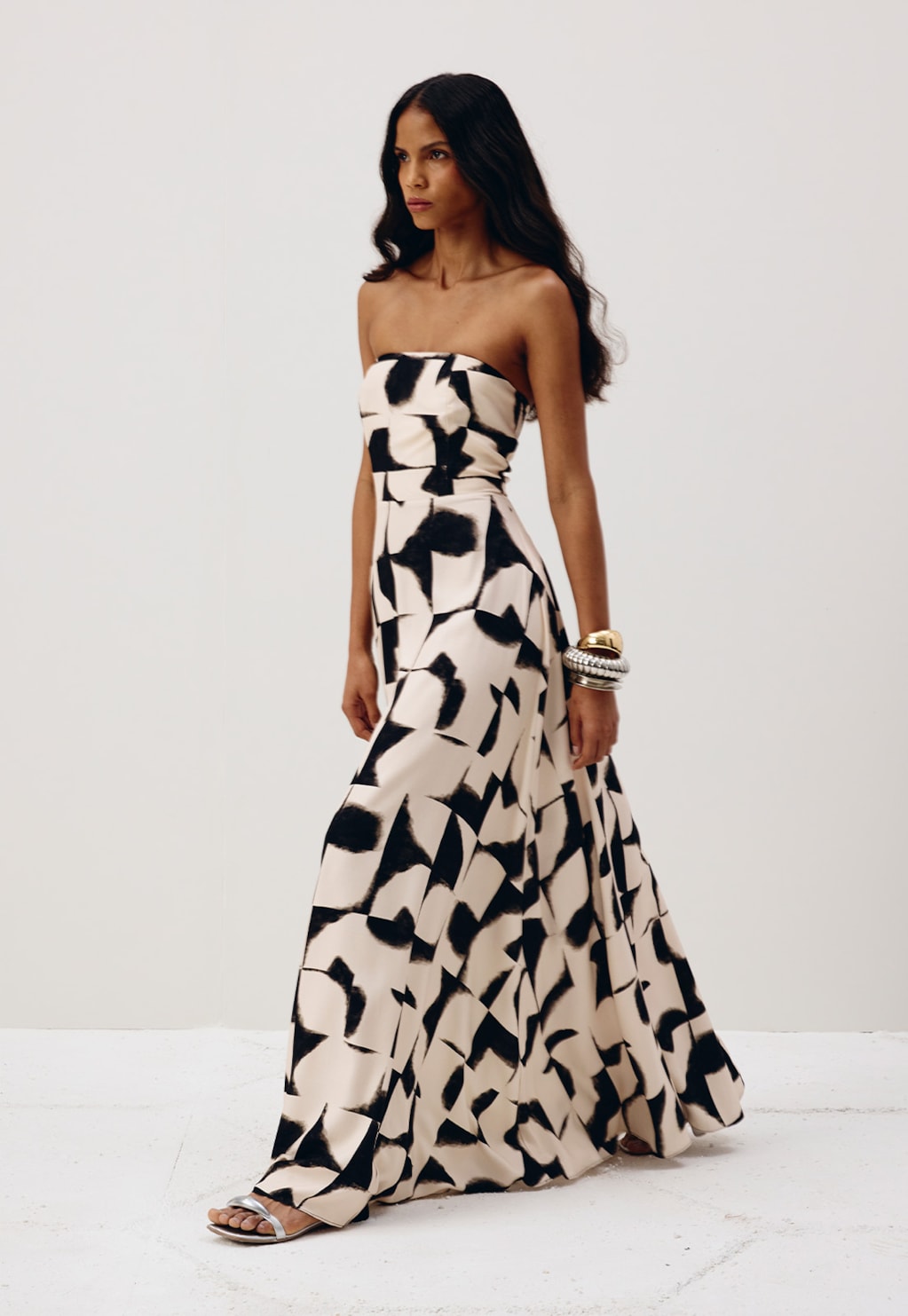 Vestido Longo Godê Estampado Aconcágua