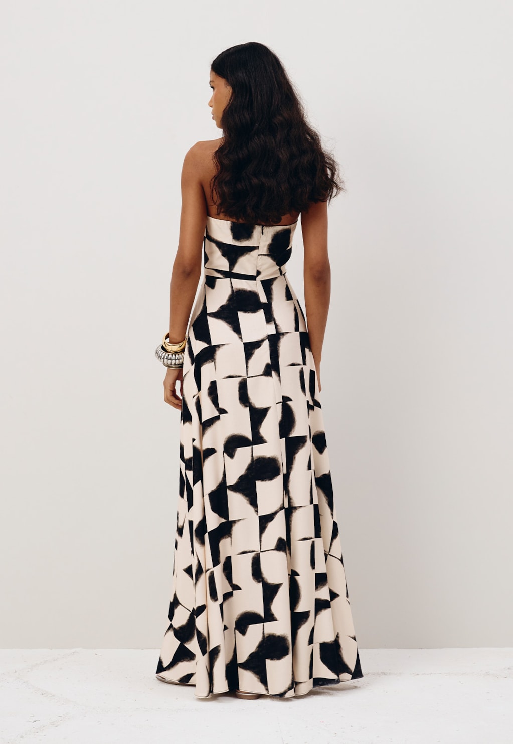 Vestido Longo Godê Estampado Aconcágua