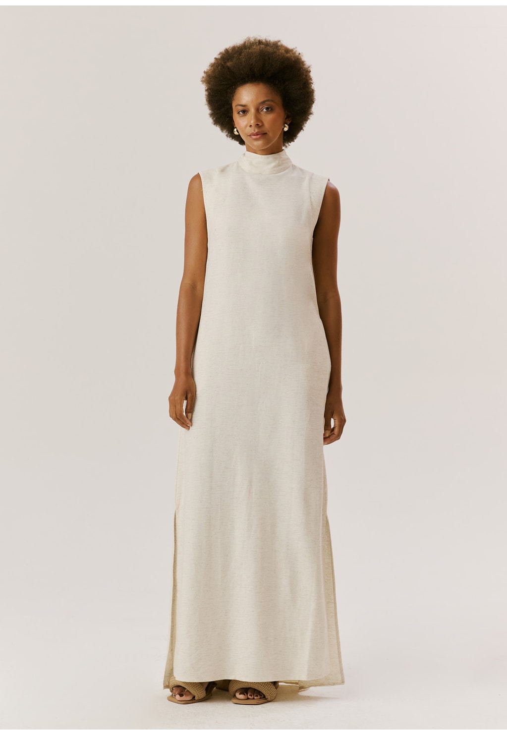 Vestido Longo Gola Alta