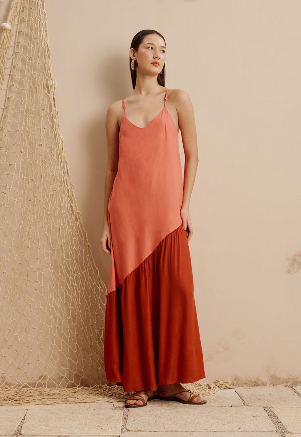 Vestido Longo Guippier Concha Espiral