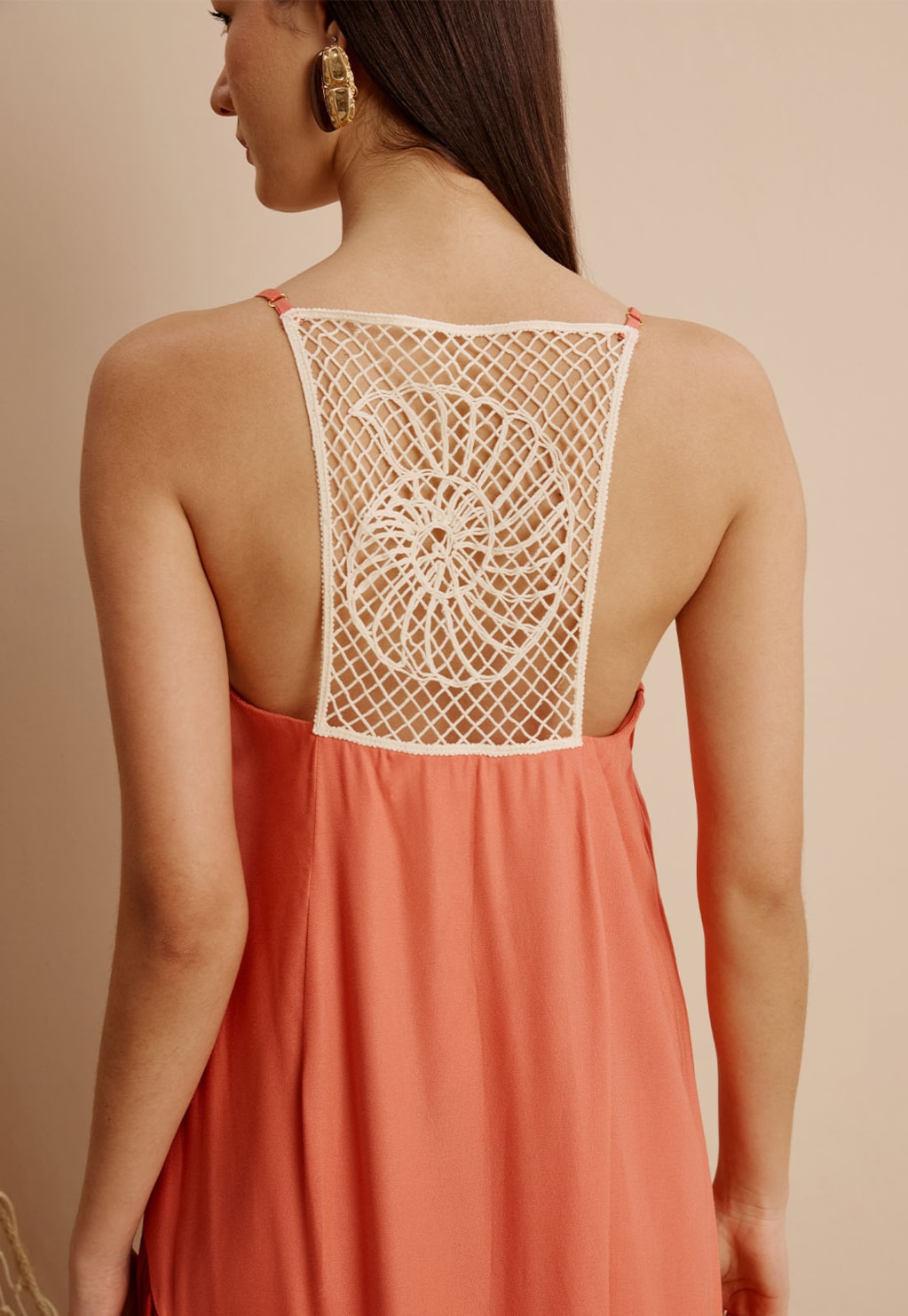 Vestido Longo Guippier Concha Espiral