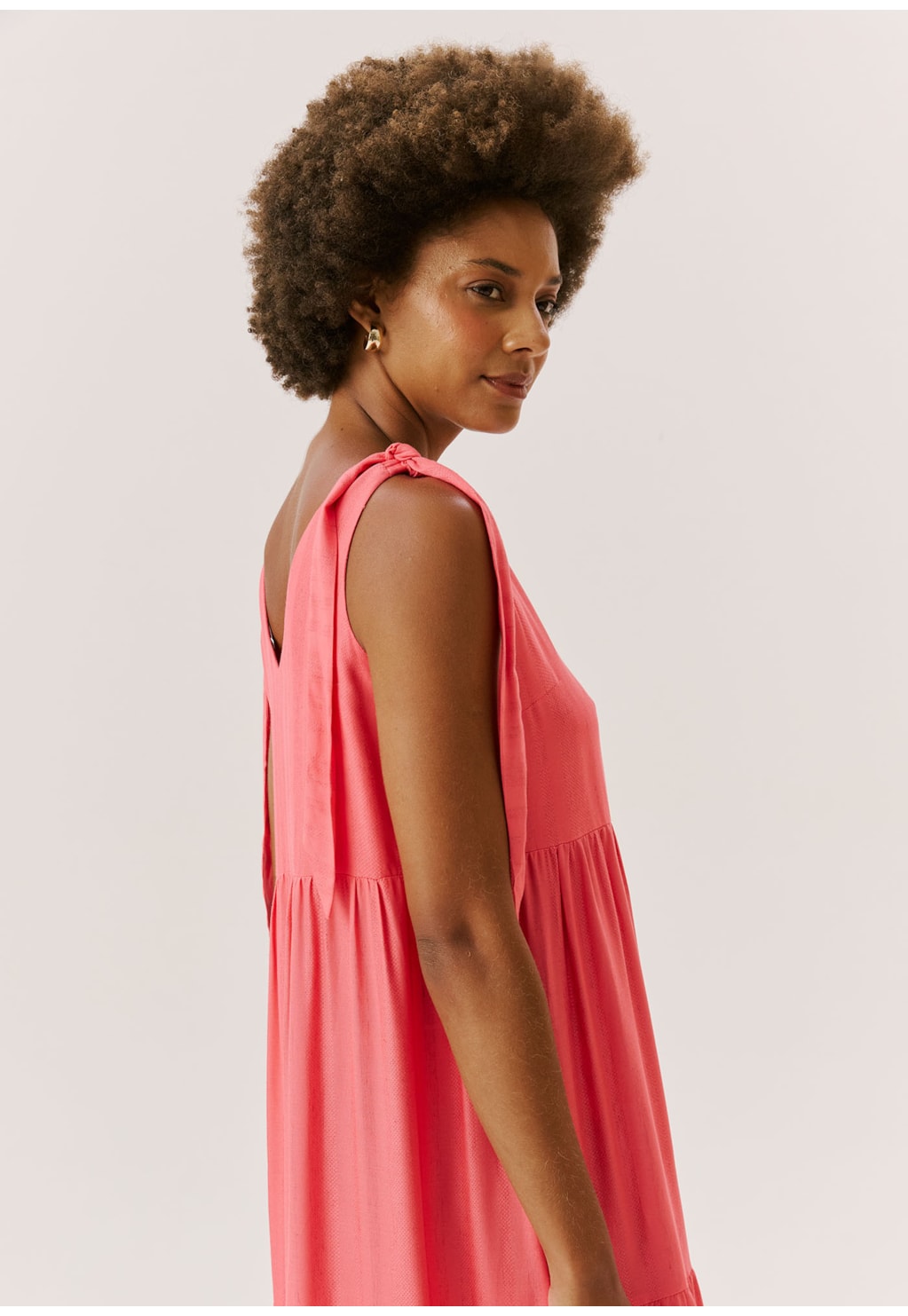 Vestido Longo Laços Ombros C/ Marias