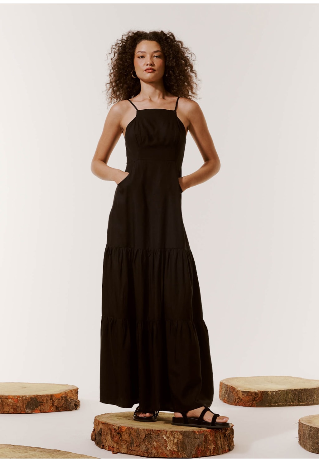 Vestido Longo Lastex Costas