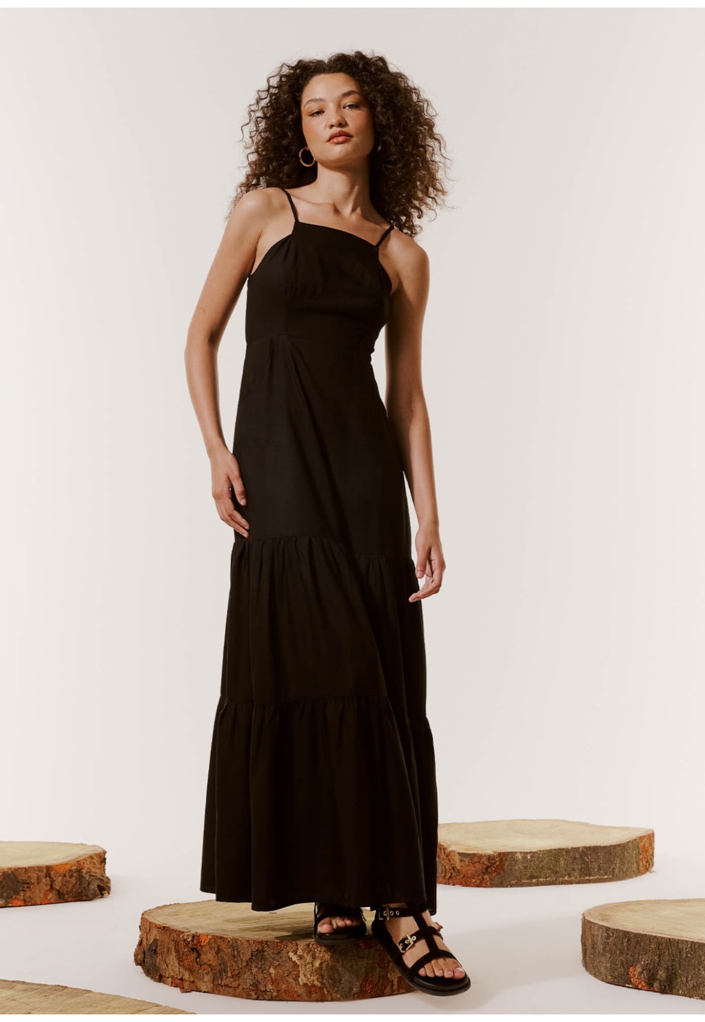 Vestido Longo Lastex Costas