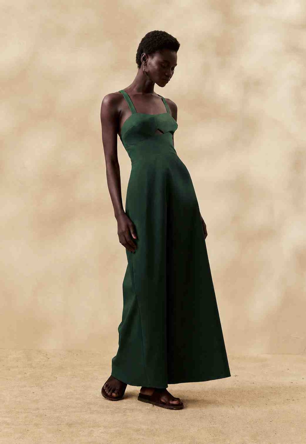 Vestido Longo Liso Amarração Costas