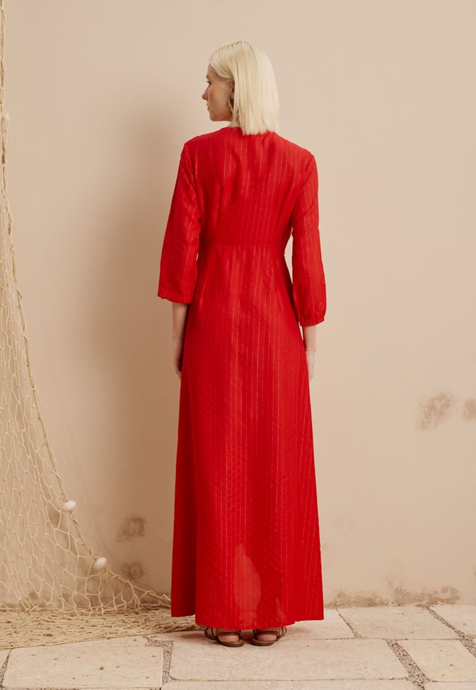 Vestido Longo Liso Cachecouer