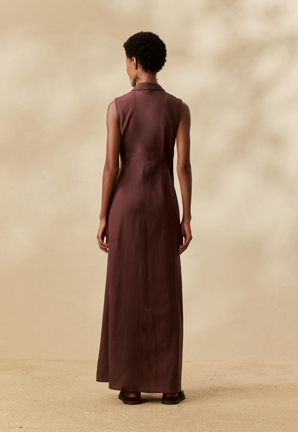 Vestido Longo Liso Cachecouer