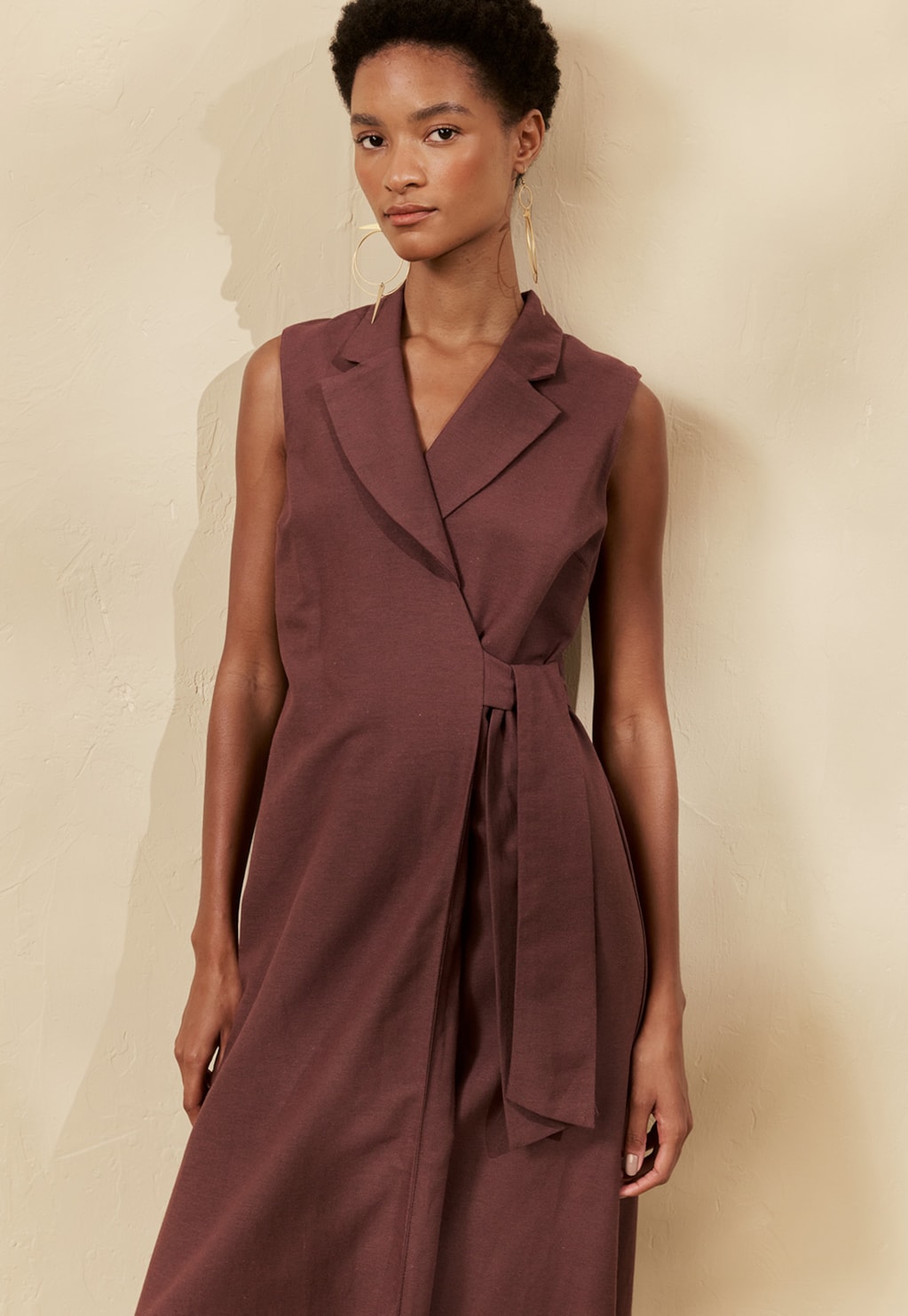 Vestido Longo Liso Cachecouer