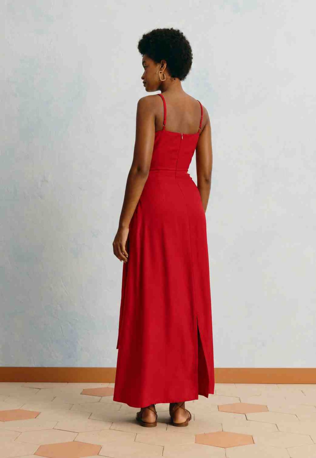 Vestido Longo Liso Fivela 