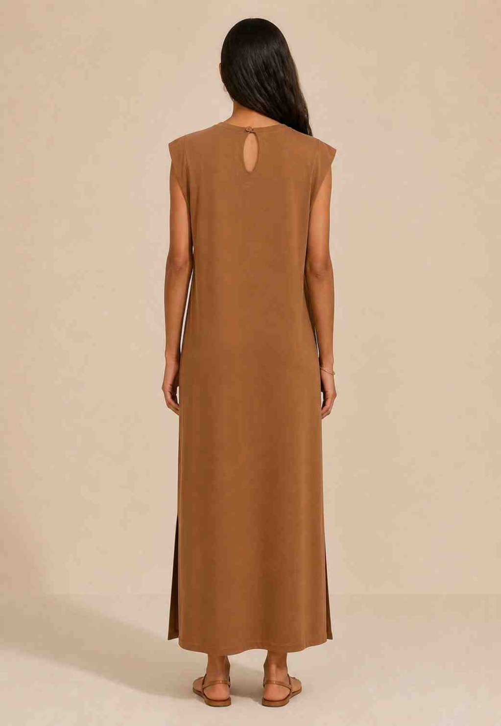 Vestido Longo Liso Reto Muscle Tee