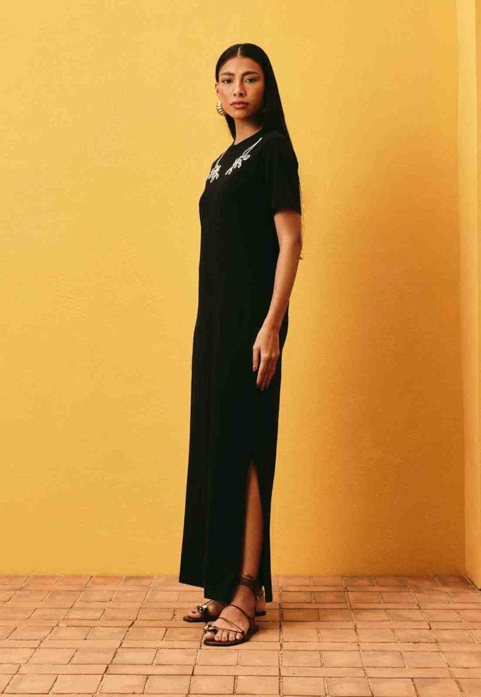 Vestido Longo Liso Richilieu