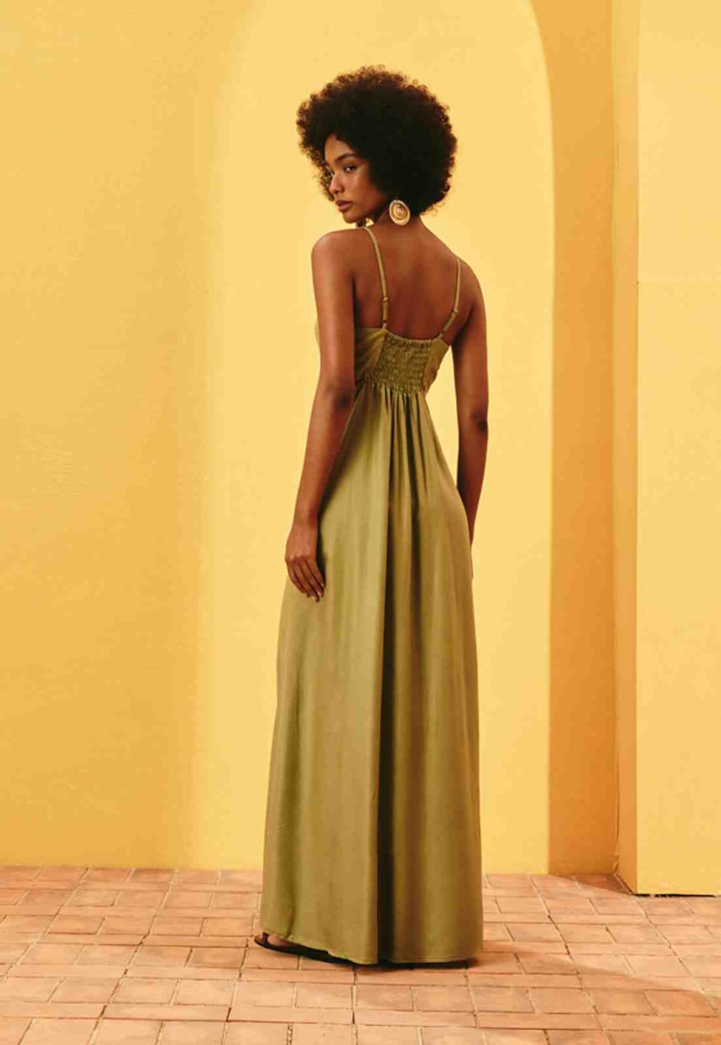 Vestido Longo Liso Transpasse Mullet 