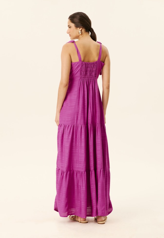 Vestido Longo Maria Amarração Ombro