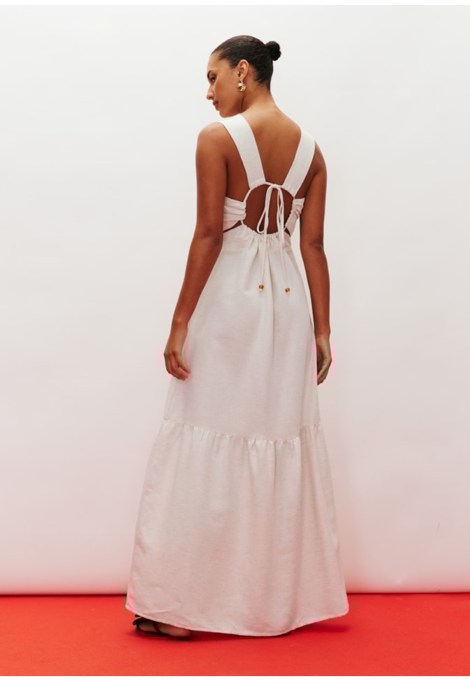 Vestido Longo Maria Recorte