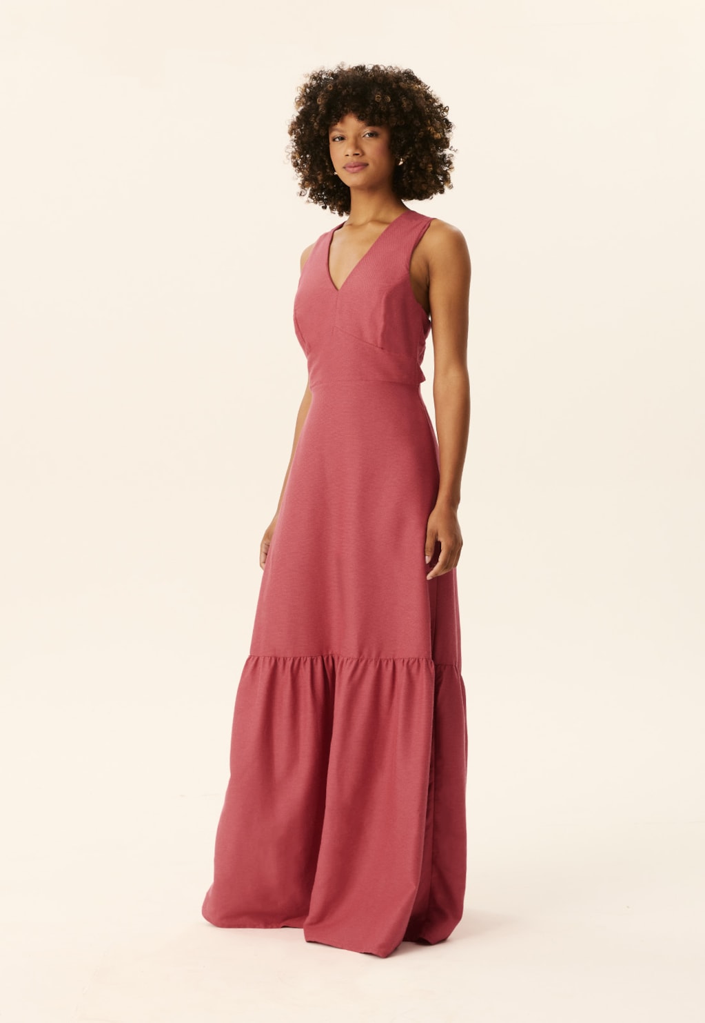 Vestido Longo Maria Recorte