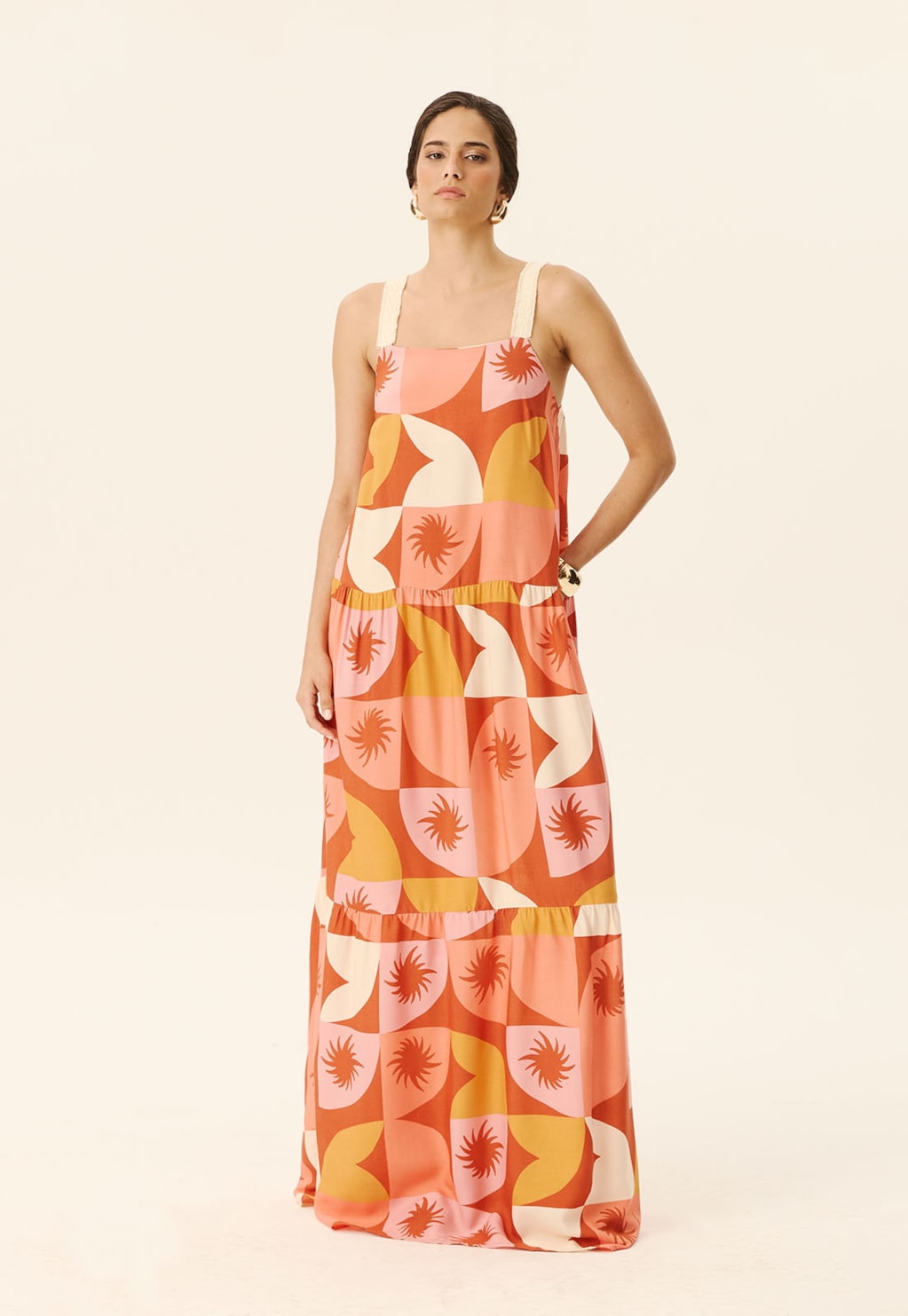 Vestido Longo Marias Estampado Jaçanã