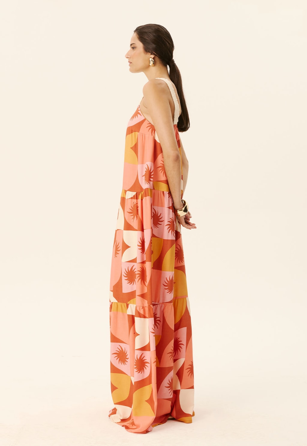 Vestido Longo Marias Estampado Jaçanã