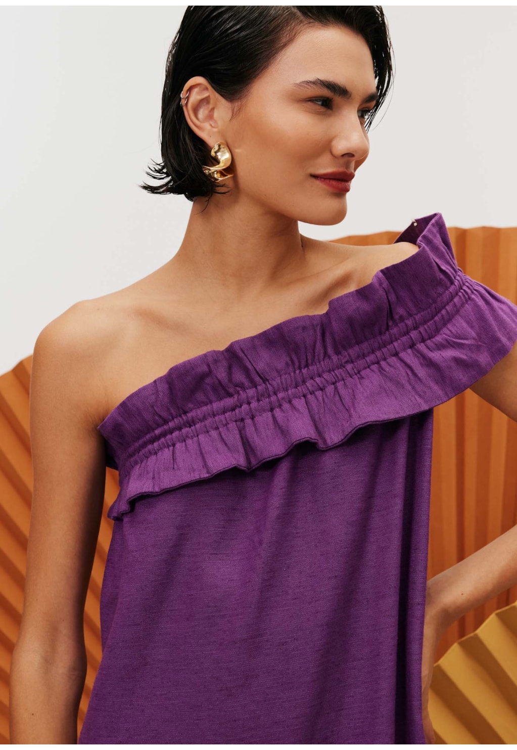 Vestido Longo Ombro Só Babado