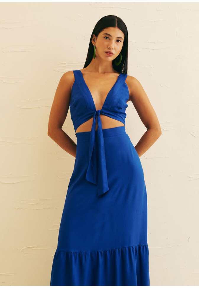 Vestido Longo Pala Amarração Frontal