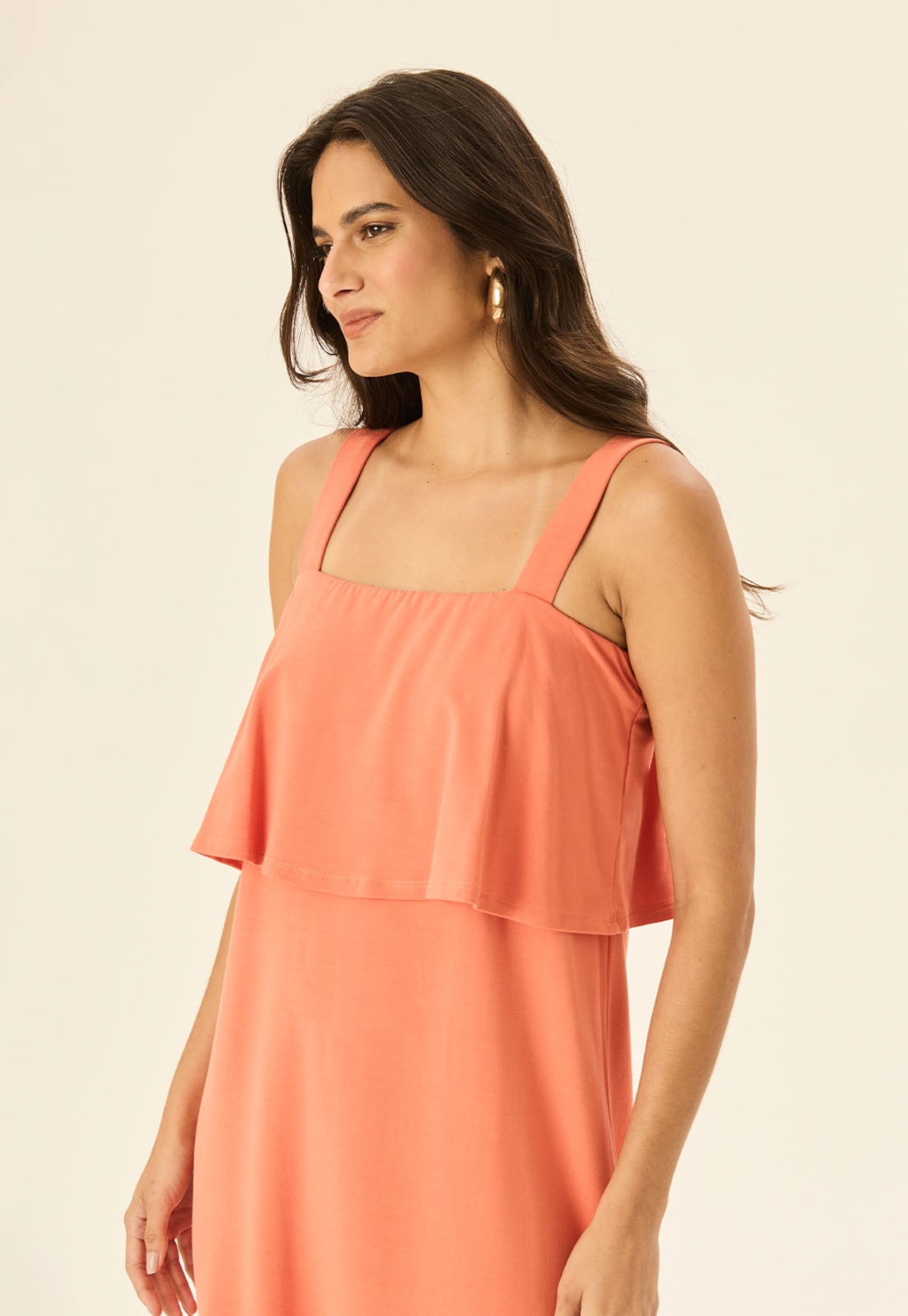 Vestido Longo Pala Busto com Fendas