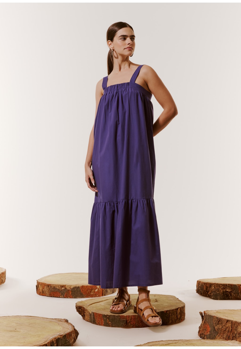 Vestido Longo Pala Elástico