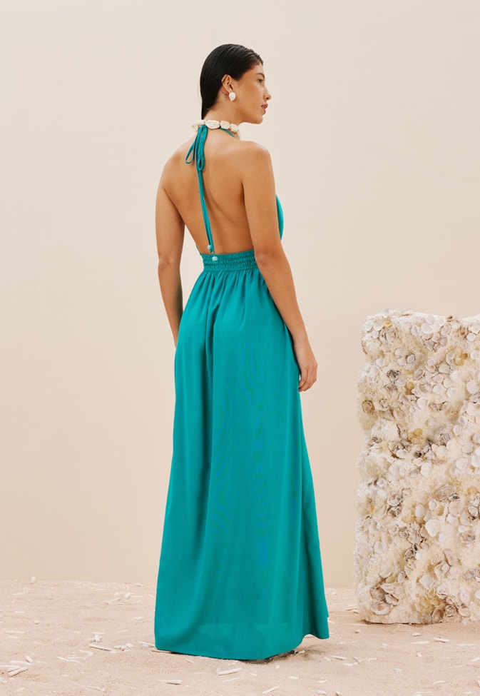 Vestido Longo Pala Lastex Busto