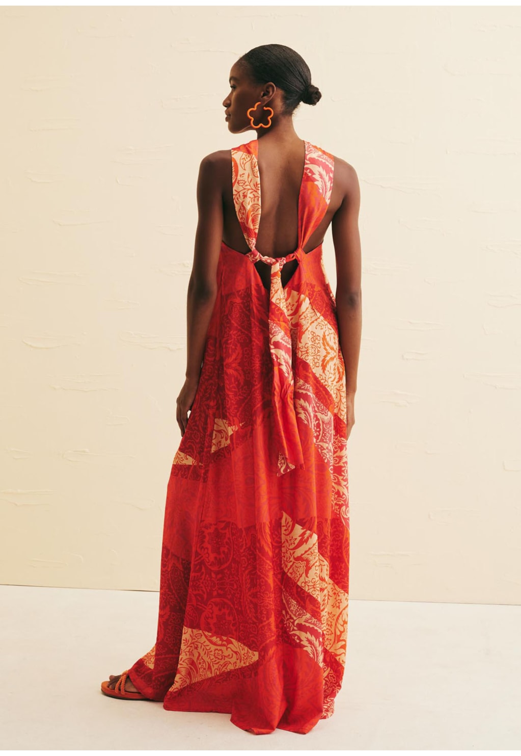 Vestido Longo Retângulo Estampado Nueva Cáncion