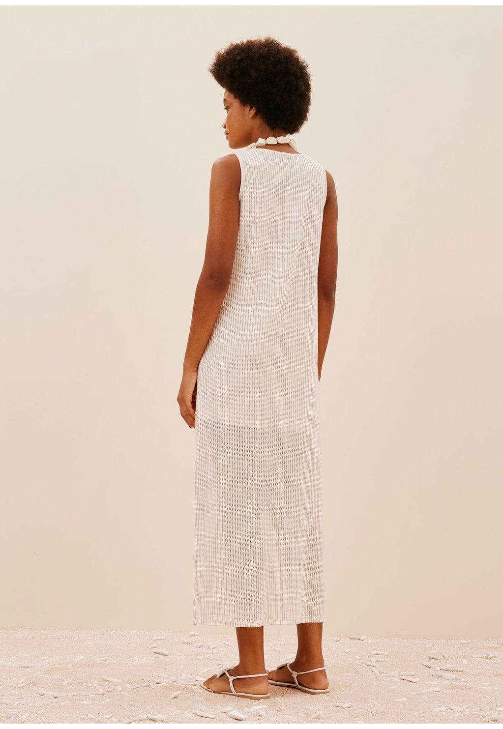 Vestido Longo Reto Lurex