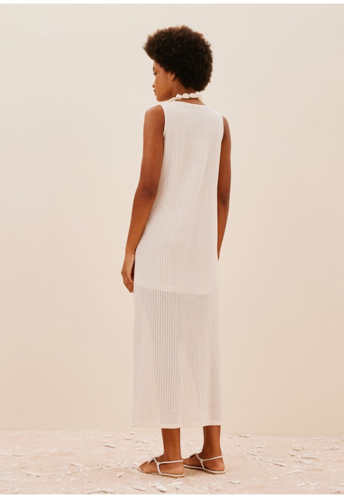 Vestido Longo Reto Lurex