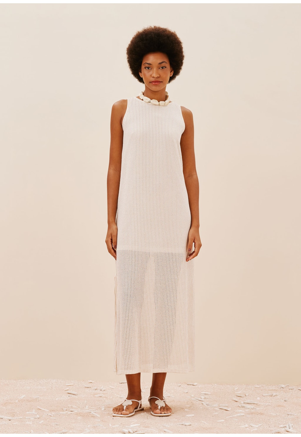 Vestido Longo Reto Lurex