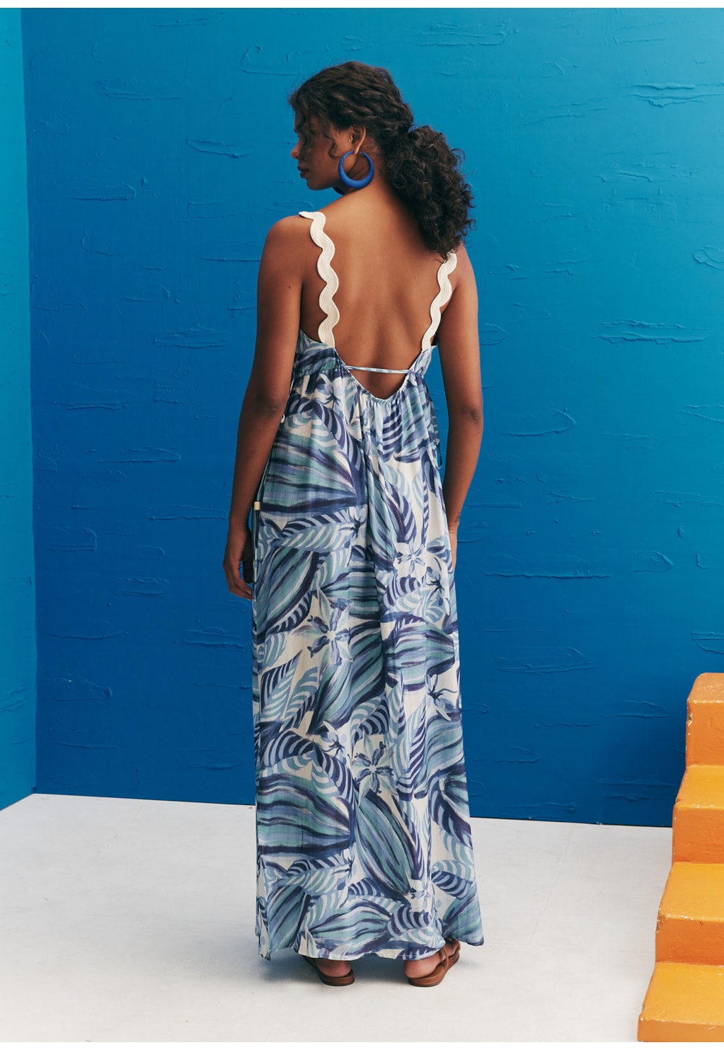 Vestido Longo Sianinha Estampado Cacau Arriba