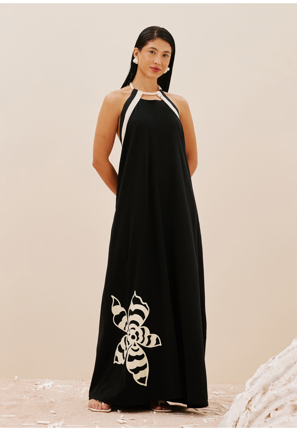 Vestido Longo Silk Flor