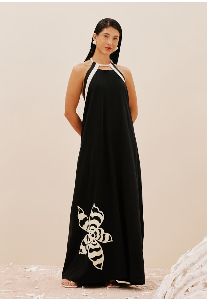 Vestido Longo Silk Flor