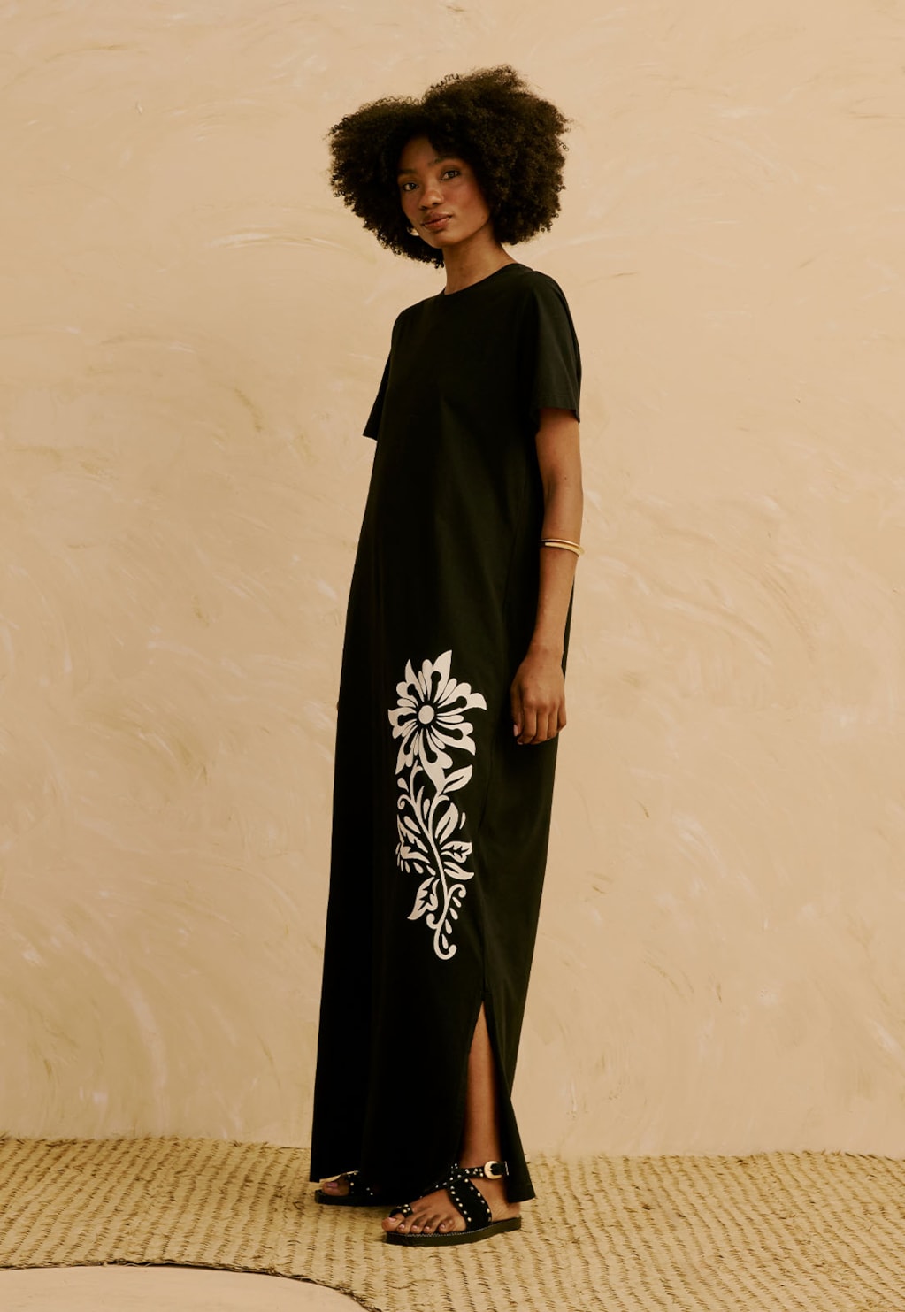 Vestido Longo Silk Flor De Mashua