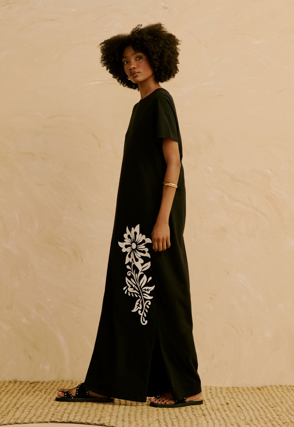 Vestido Longo Silk Flor De Mashua