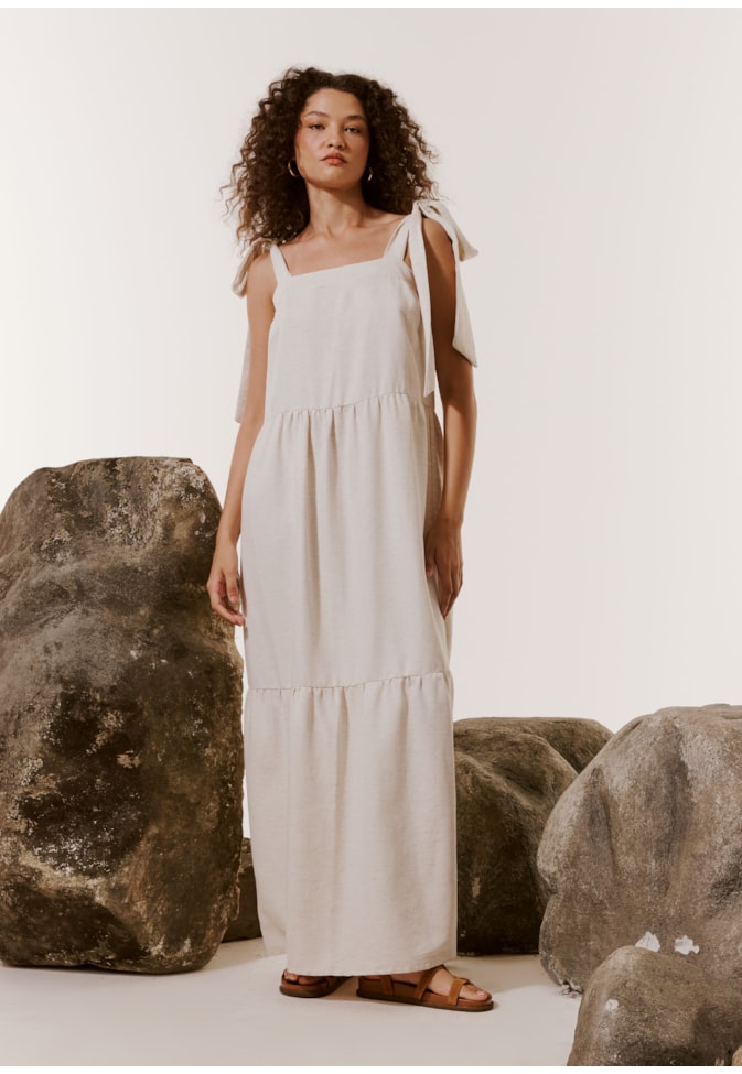 Vestido Longo Tira Ombro