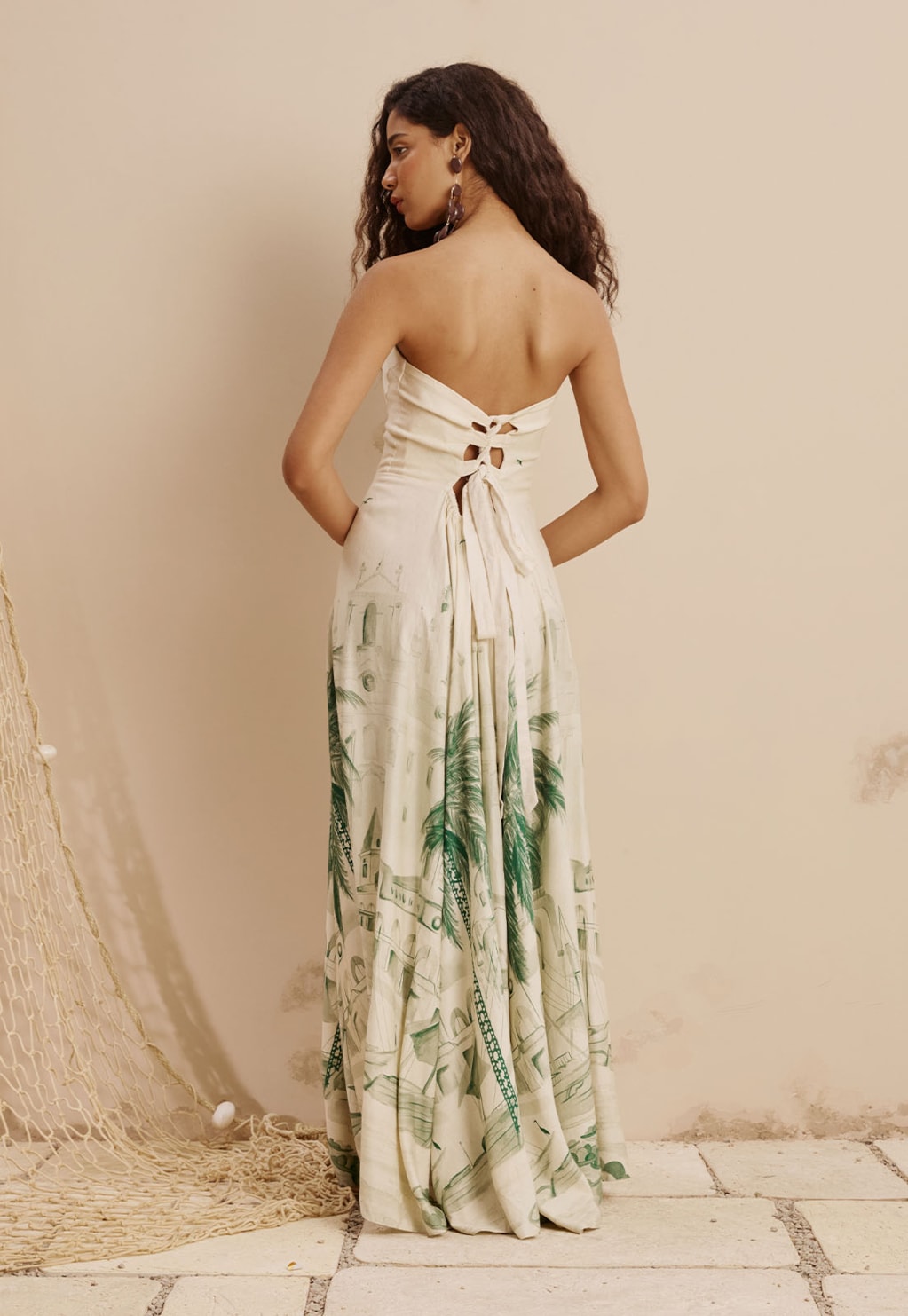 Vestido Longo Tomara que Caia Estampado Belém