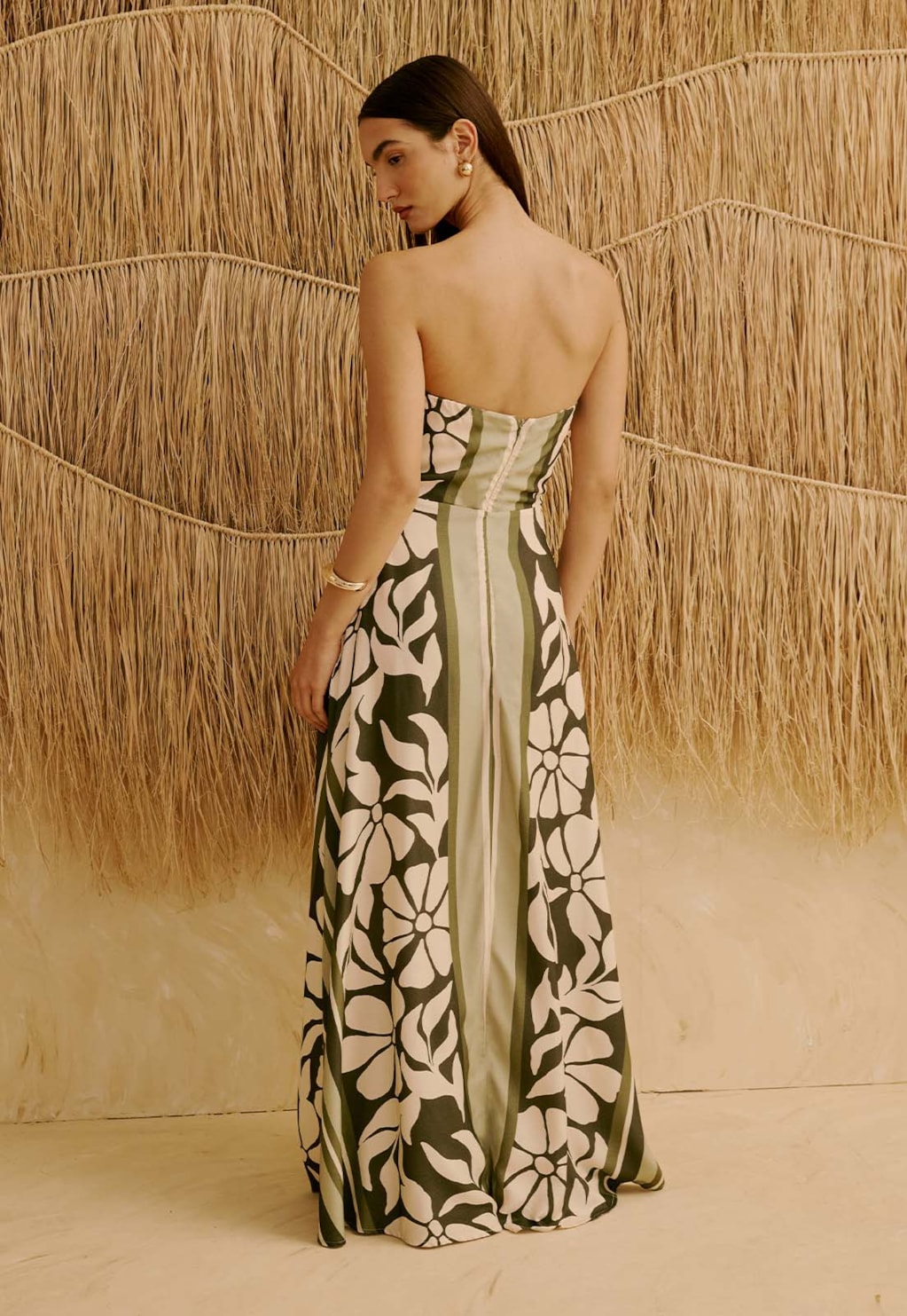 Vestido Longo Tomara Que Caia Estampado Wayra