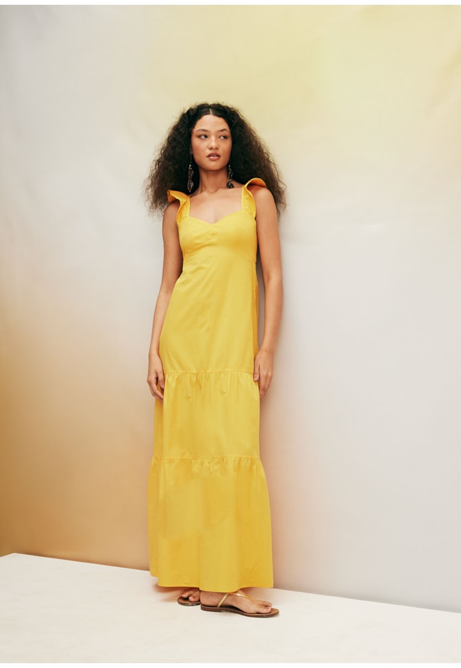 Vestido Longo Três Marias Liso