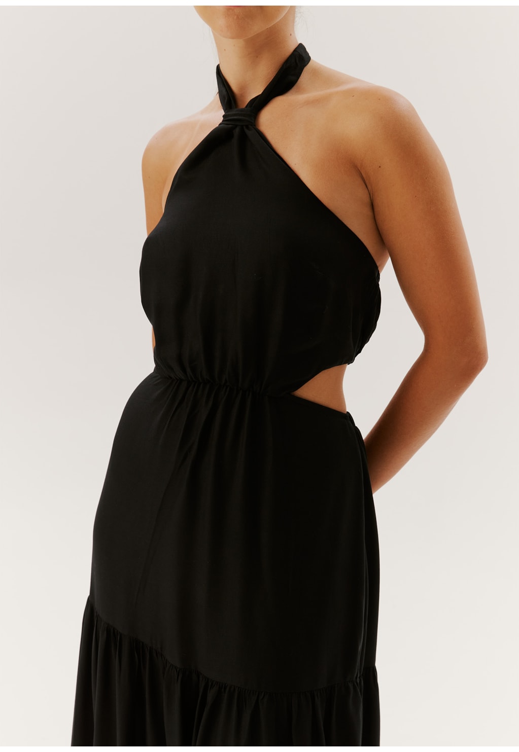 Vestido Longo Vazado Lateral