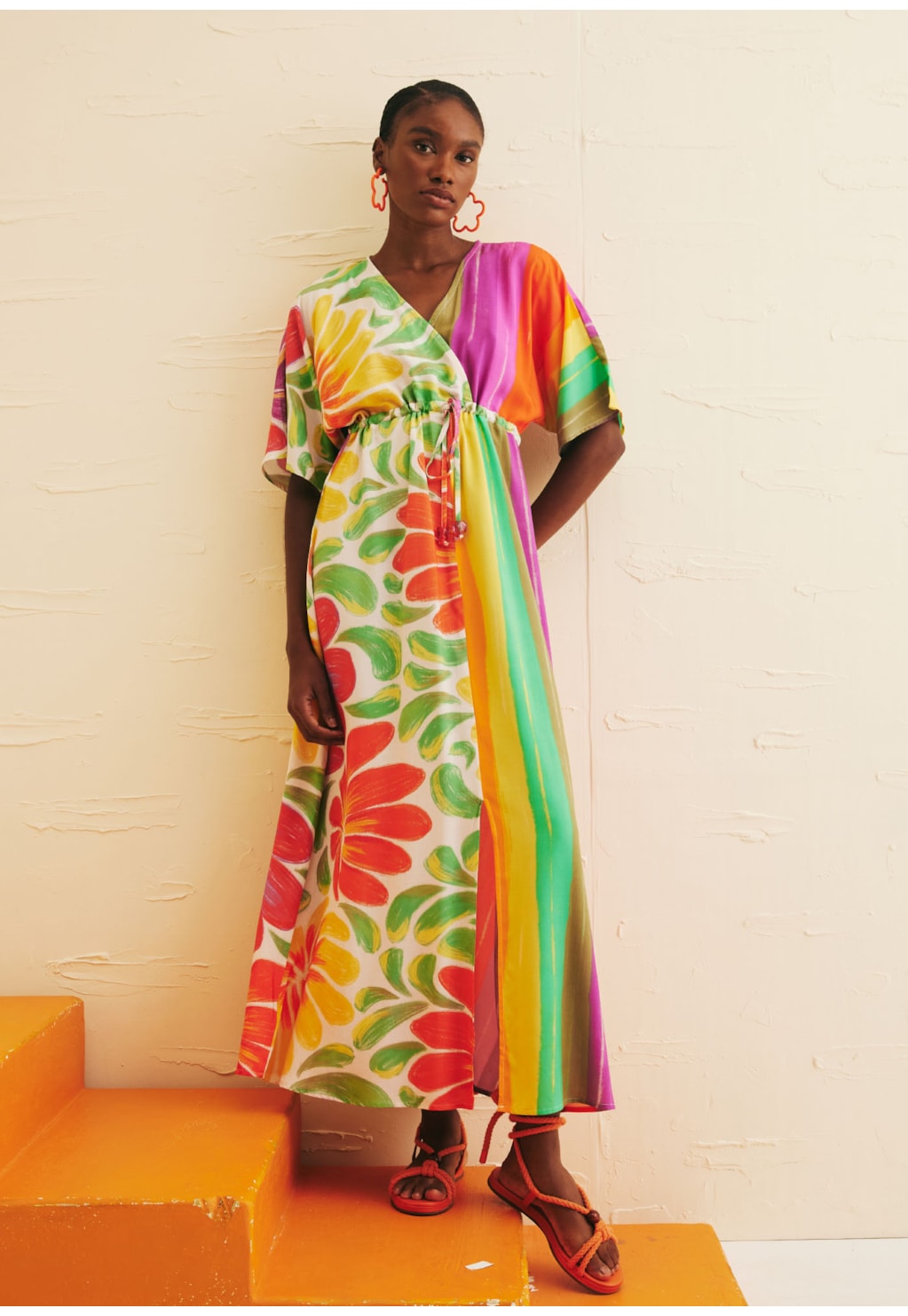 Vestido Manga Mix de Estampas