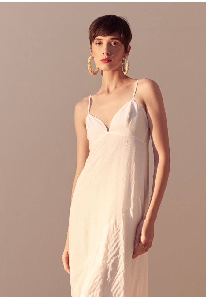 Vestido Max Longo Assimétrico