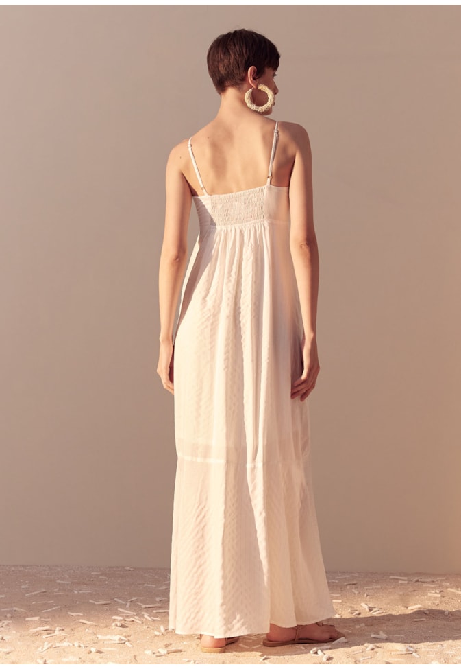 Vestido Max Longo Assimétrico