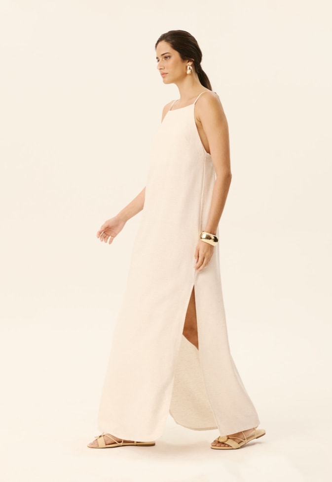 Vestido Max Midi Cavado
