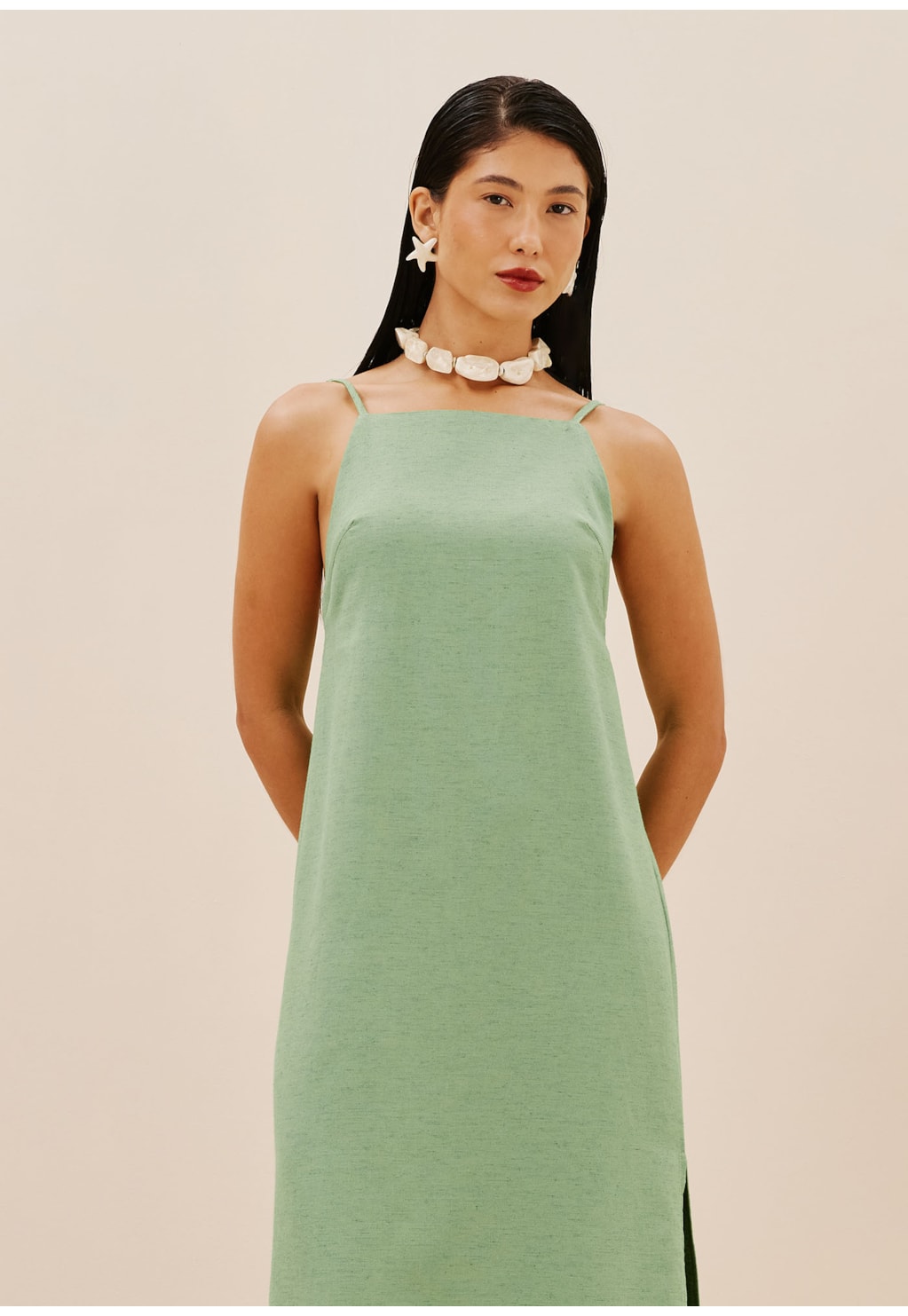 Vestido Max Midi Cavado