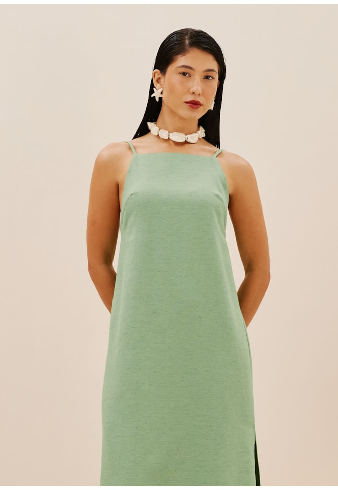 Vestido Max Midi Cavado