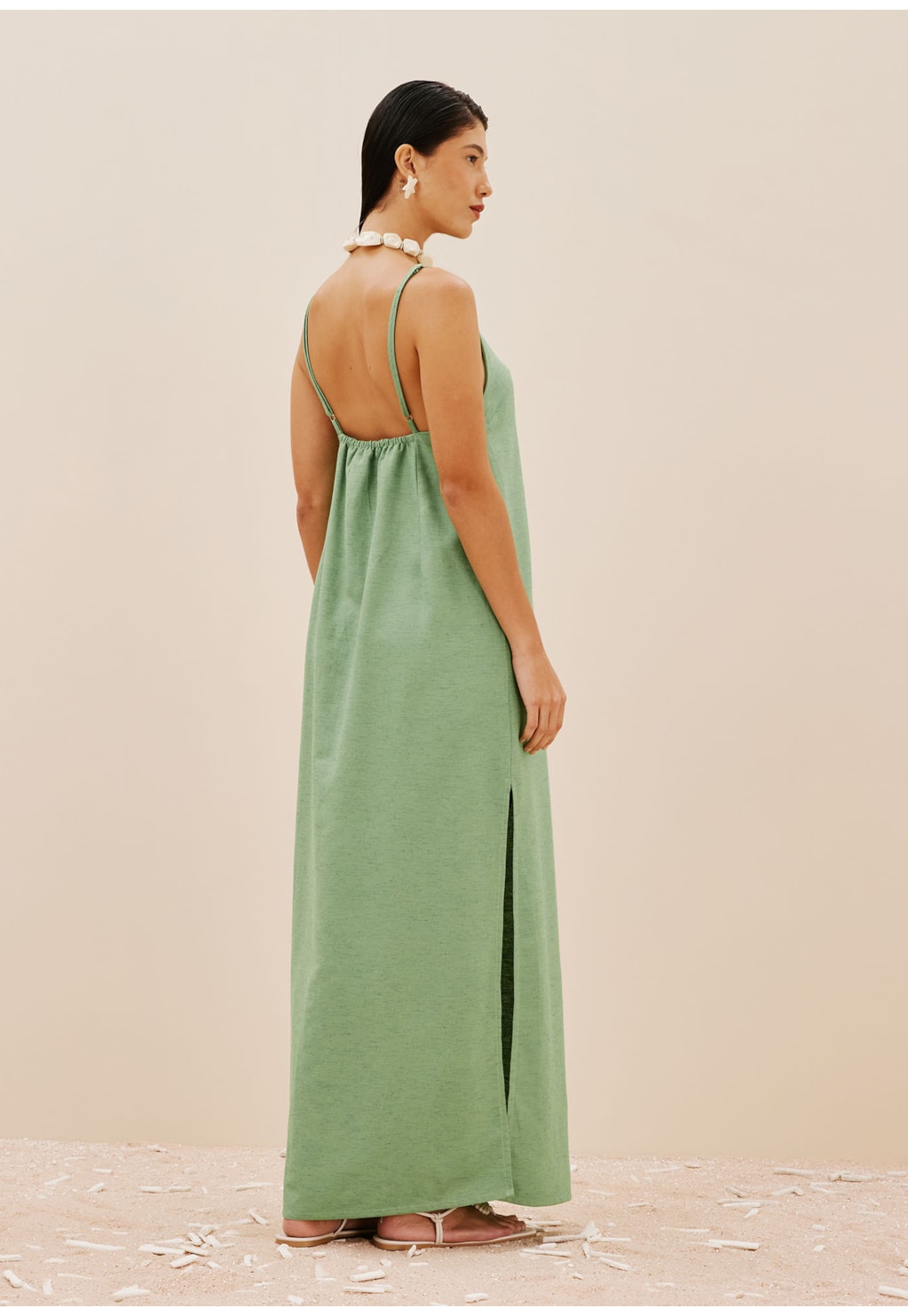 Vestido Max Midi Cavado