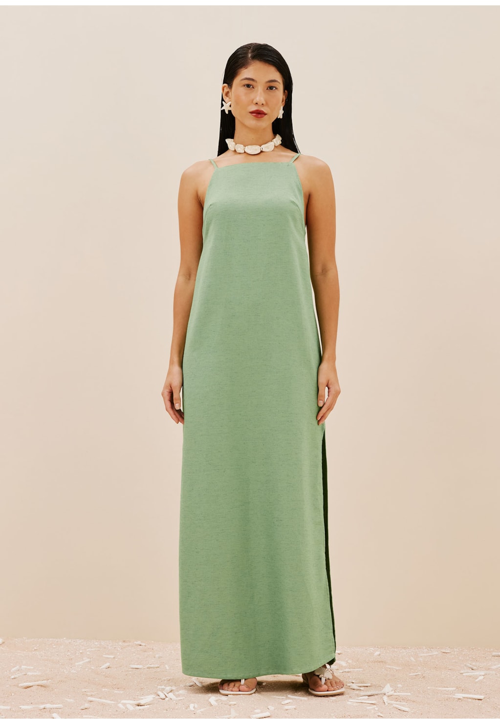 Vestido Max Midi Cavado