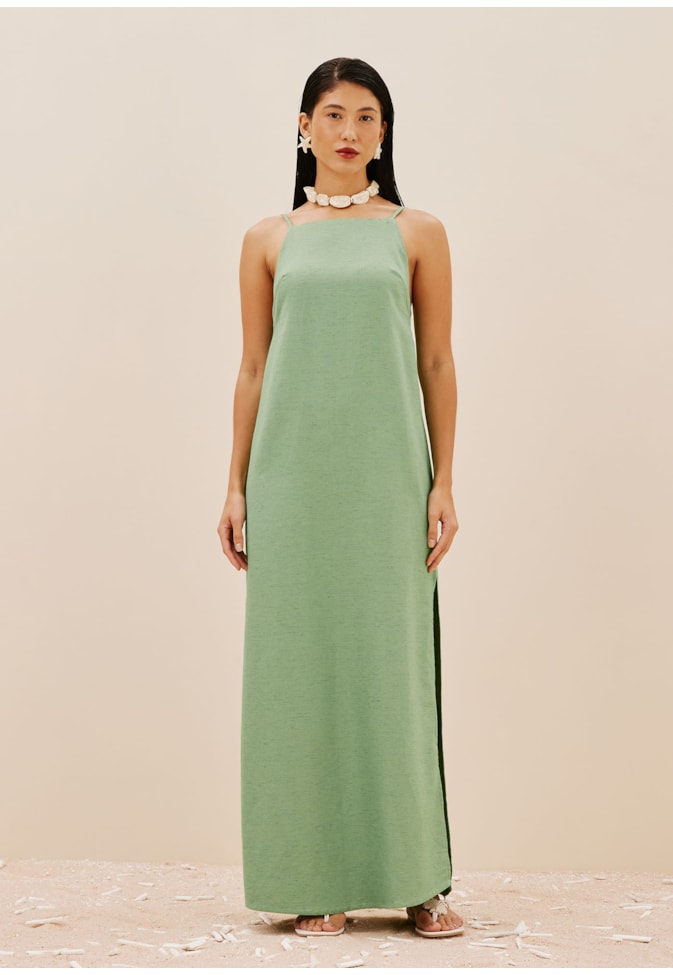 Vestido Max Midi Cavado