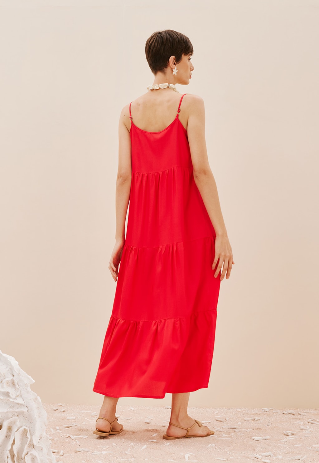 Vestido Maxi Midi com Marias